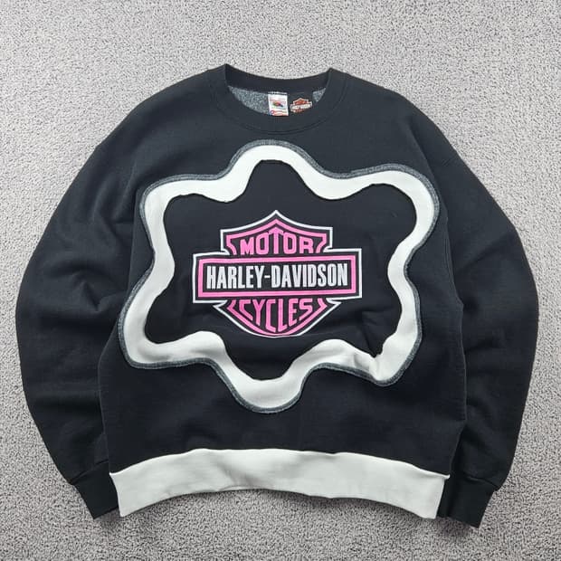 할리데이비슨X프룻오브더룸 아플리케 커스텀 맨투맨 ( L ) / 9342