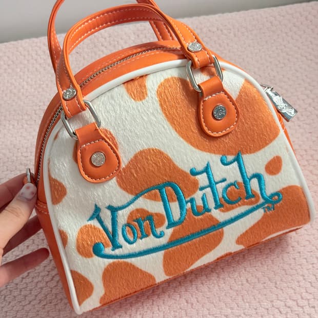본더치 오렌지 카우 핸드백 크로스백 빈티지 베이지메탈클럽 y2k