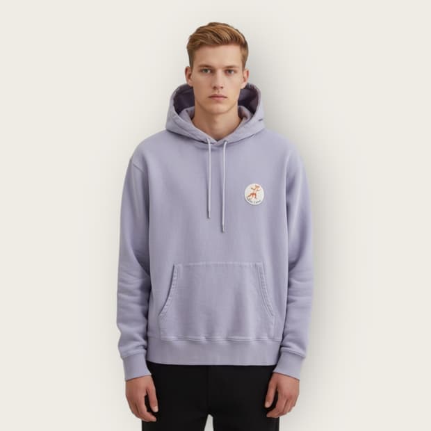 L/ 메종키츠네 패치로고 후드티