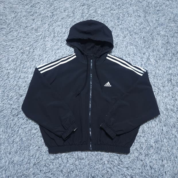 아디다스) L 여자 3S 크우븐자켓 윈드브레이커 / 왕눈이샵