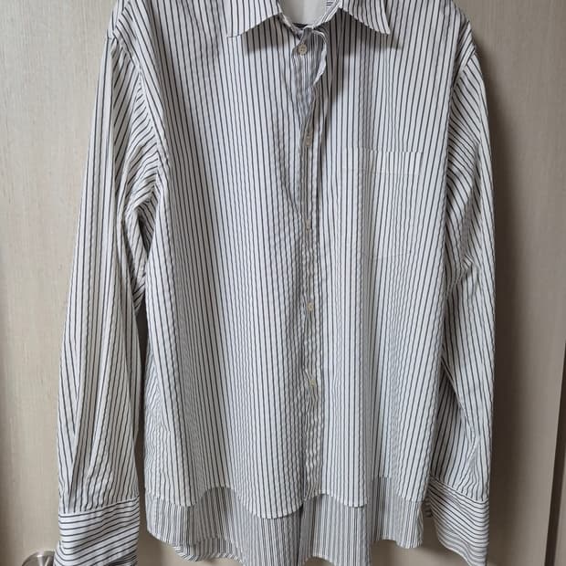 던스트 Dunst 스트라이프 셔츠 오버핏 더블 레이어드 남방