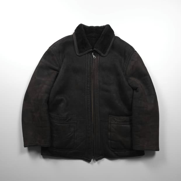 아카이브 빈티지 양가죽 스웨이드 양털 무스탕 (105)