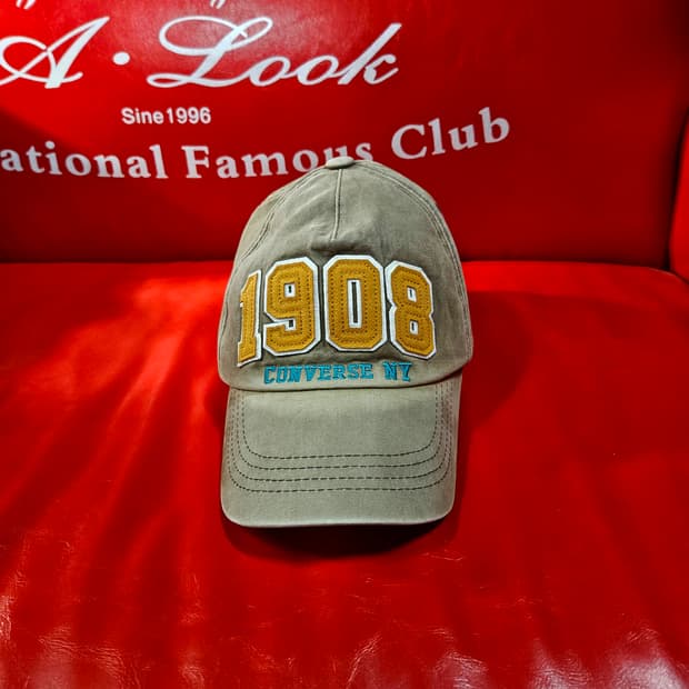 컨버스(Converse) y2k 워싱 빈티지 카키 볼캡 