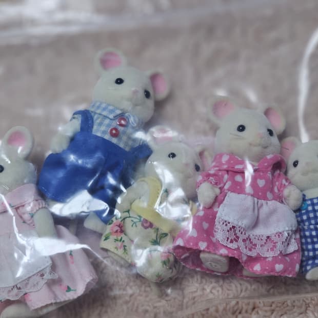 단종된 실바니안 흰쥐가족 판매합니다(하트귀x)