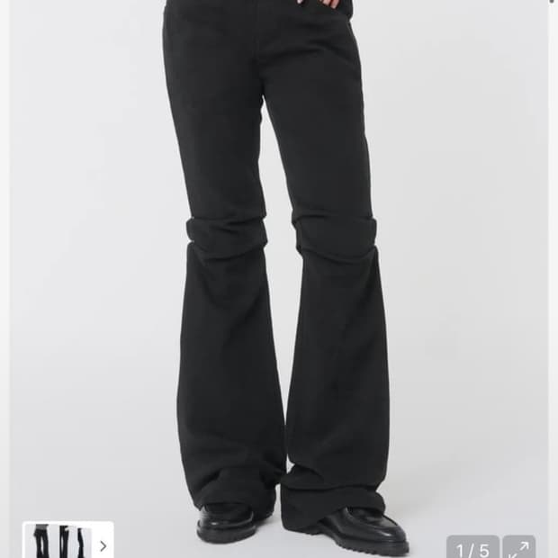 미세키서울 Shifted snap pants BLACK