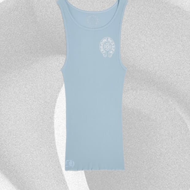 크롬하츠 베이비 블루 립 탱크 나시 탑 새상품