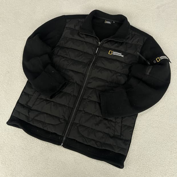 내셔널지오그래픽 블랙 패딩 자켓 2XL