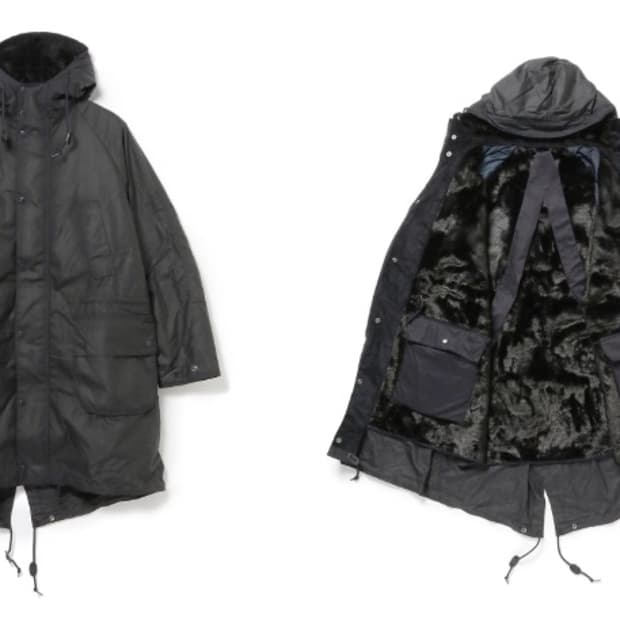 엔지니어드가먼츠 x 바버 하이랜드파카 navy / xs