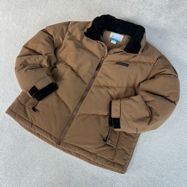 컬럼비아 코듀로이 패딩 자켓 브라운 L