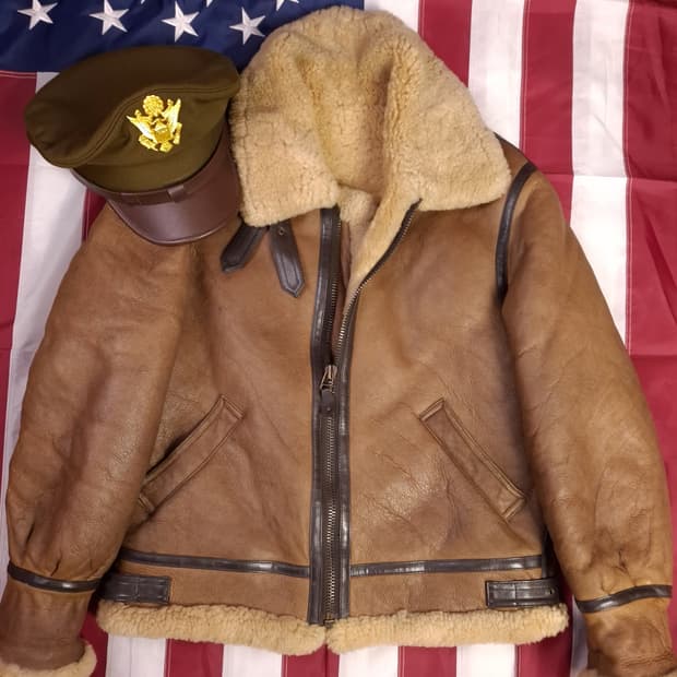 90's 국내산 미공군 B-3 TYPE 리얼레더 항공폭격기 무스탕