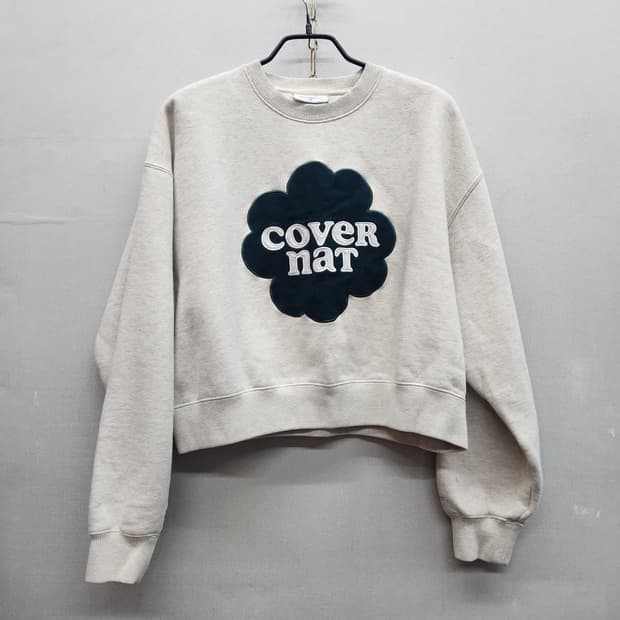 커버낫 빅클로버 로고 크롭 맨투맨 L