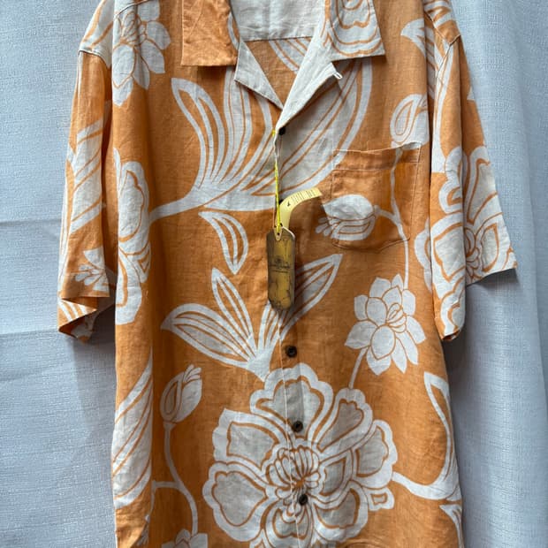 새상품) 토미바하마 하와이안 린넨 반팔 셔츠 L(XL)