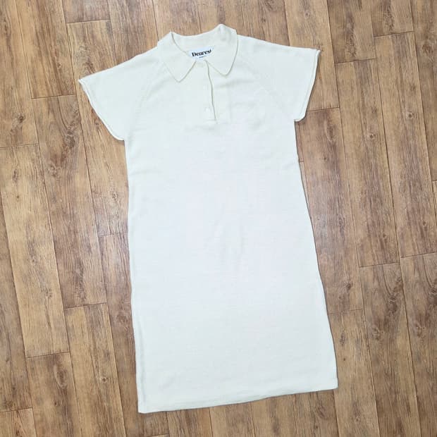 메이비베이비 디어리스트 아이보리 카라 니트원피스 새상품