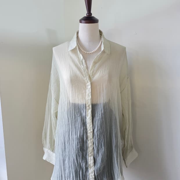 시스루 셔츠 블라우스