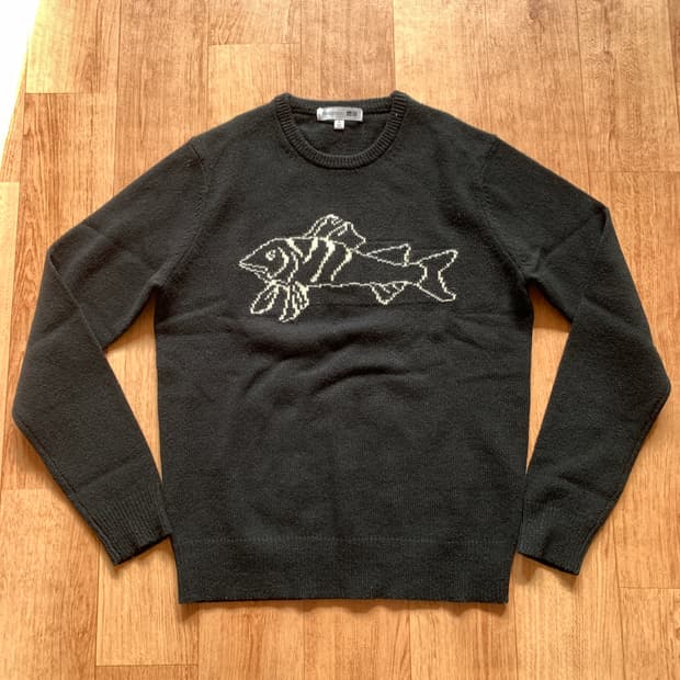 유니클로 jw anderson 울100% 물고기 니트 M