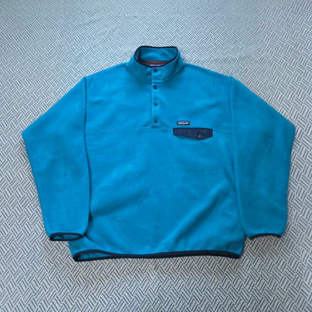 (XL)파타고니아 틸 블루 신칠라 플리스