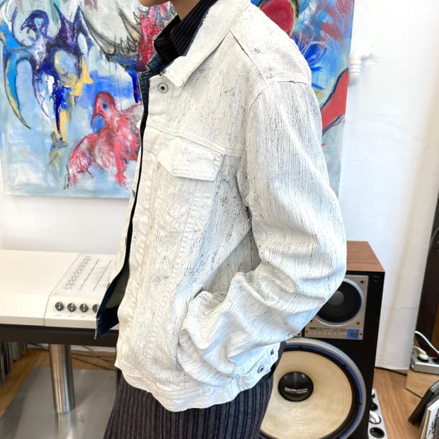 캘빈클라인 크랙 페인트 데님 자켓