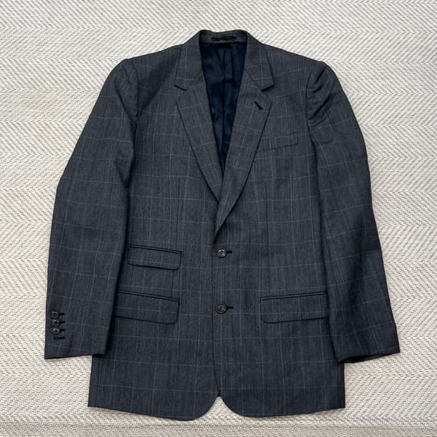 빅터앤롤프 모직 체크 블레이저  r2396