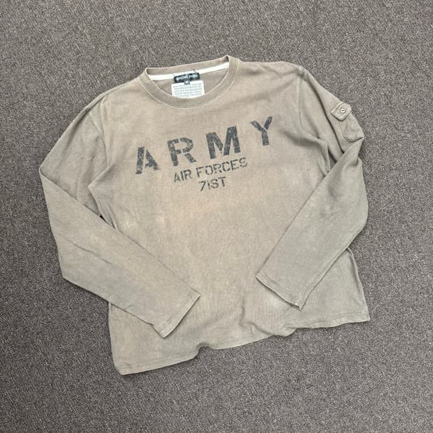 M)Japanese vintage ARMY 프린팅 포켓 롱슬리브