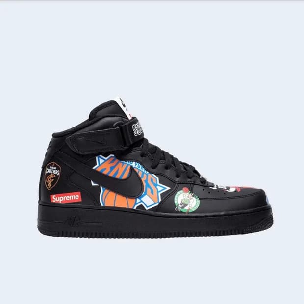 슈프림 에어포스1 미드 NBA 블랙 (255)