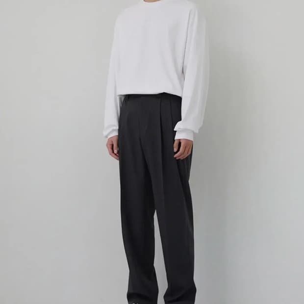 주앙옴므 투플리츠 와이드 슬랙스 s 28-29