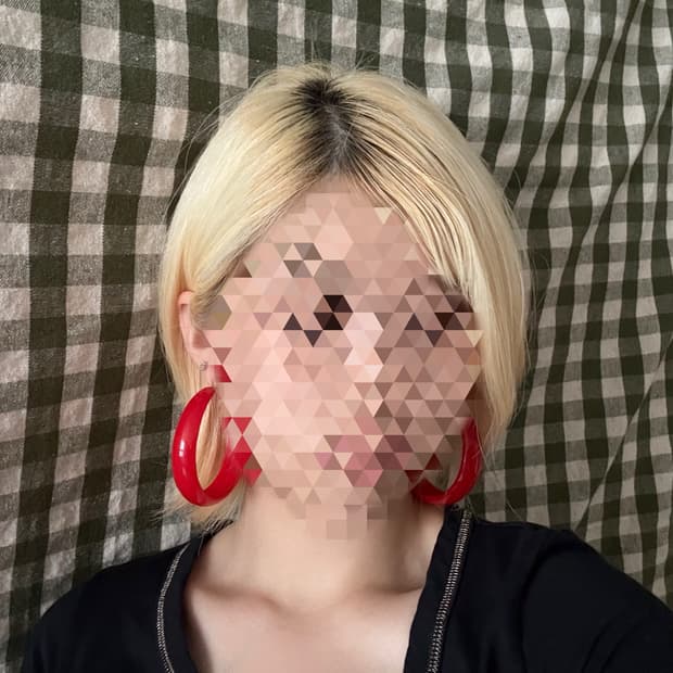 Y2k 레드 링 귀걸이