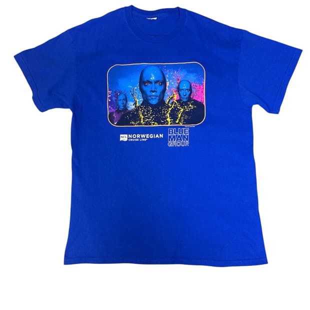 빈티지 00s 블루맨그룹 BLUE MAN GROUP 프로모션 티셔츠 L