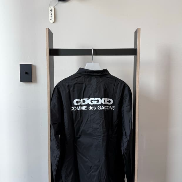 꼼데가르송 CDG 더블 로고 코치 자켓 블랙