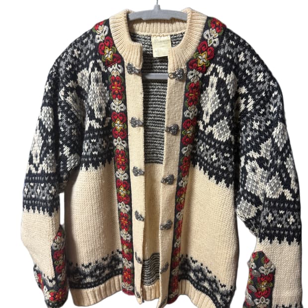 80‘s 빈티지 노르딕 버클 가디건