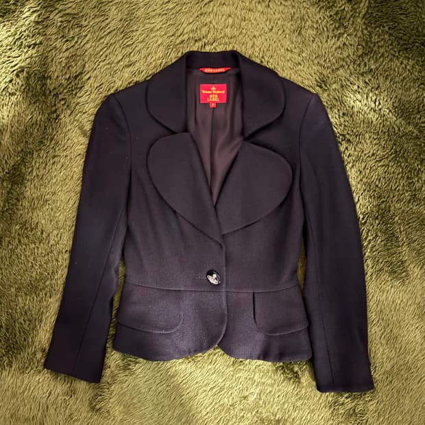 [2] 비비안웨스트우드 레드라벨 러브 라펠 원버튼 자켓 블랙