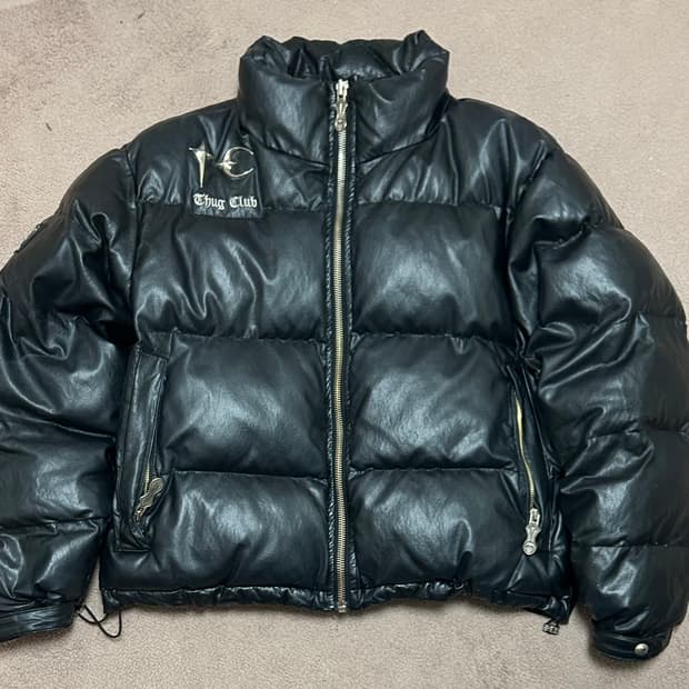 떠그클럽 레더 패딩 1사이즈 초판