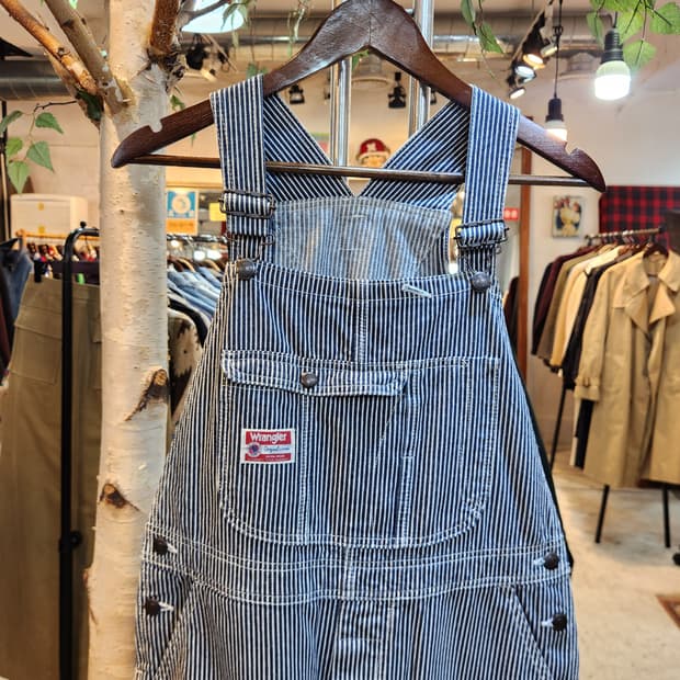 남,여29사이즈 미만) wrangler 랭글러 히코리 오버롤 데님