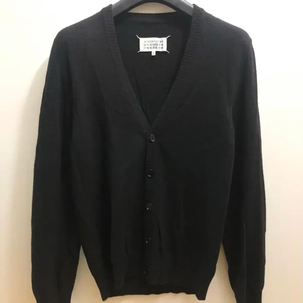 마르지엘라 엘보우패치 가디건 블랙 M