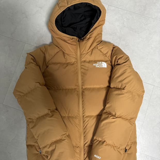 노스페이스 리버시블 패딩 600 브라운