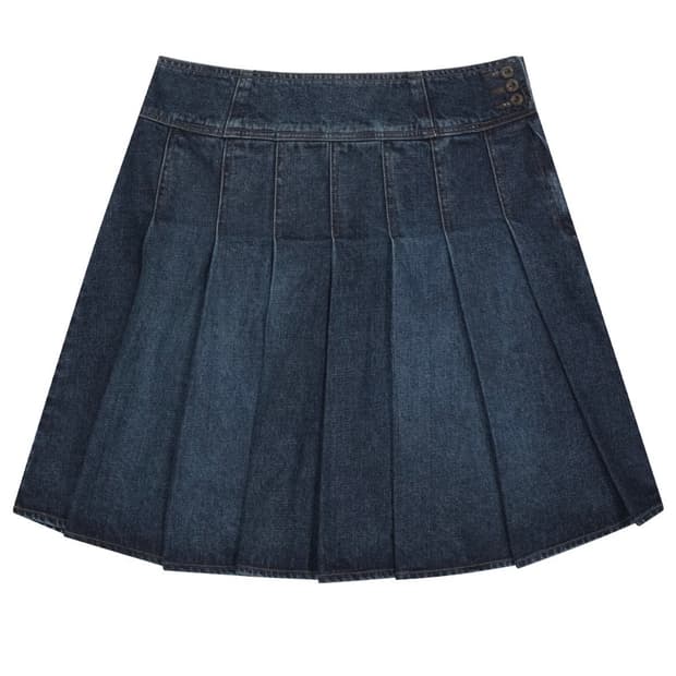 코이세이오 데님 플리츠 스커트DEEP DENIM PLEATS SKIRT