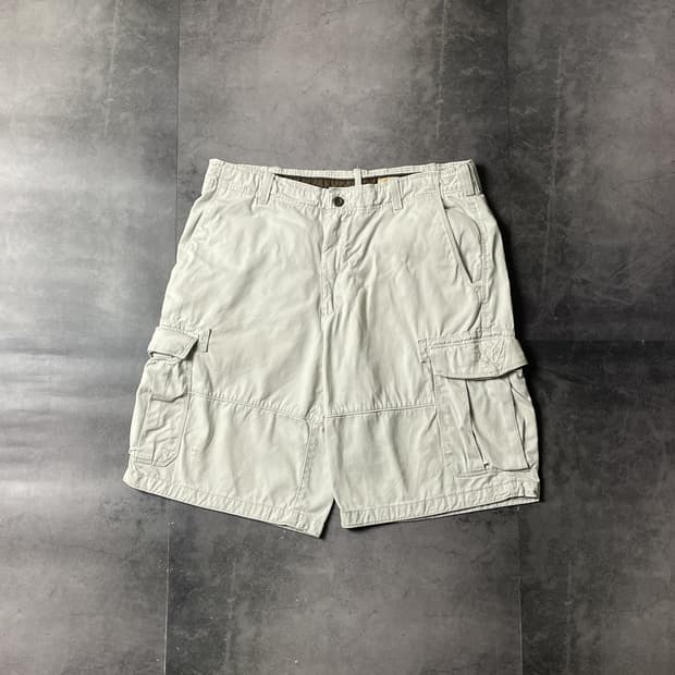 TIMBERLAND 팀버랜드 빈티지 아이보리 카고 하프팬츠 A00783