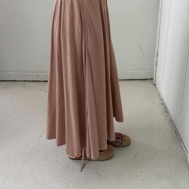 일본빈티지 하구미 베이비핑크 롱스커트
