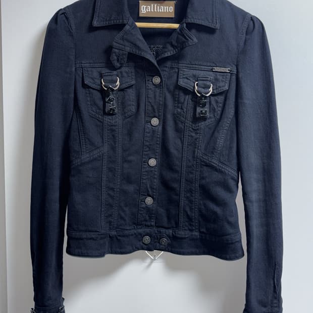 존갈리아노 데님 트커러 큐빅 자켓 40사이즈