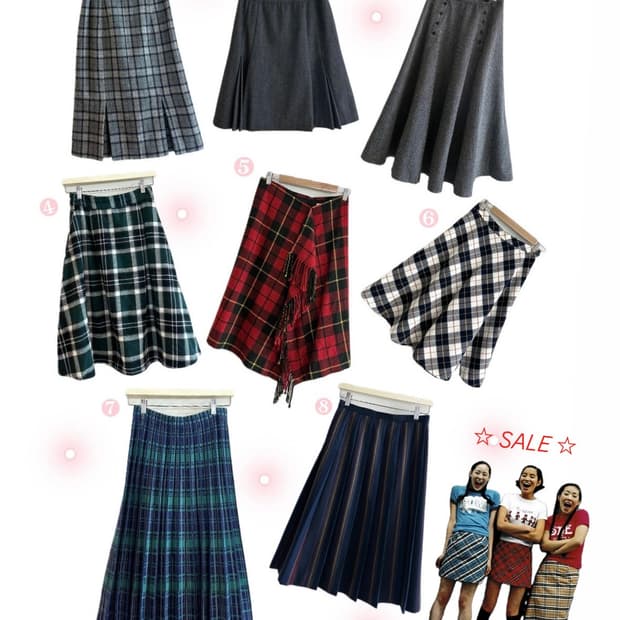 jpn 미디스커트 미디롱스커트 하구미 스즈코 모리걸 키치 괴짜 