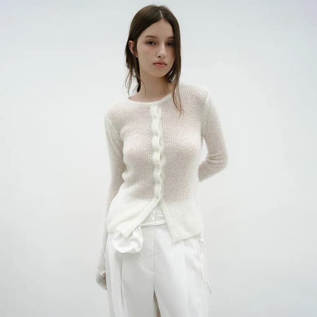 로우타이드 알파카 핸드워머 니트 아이보리