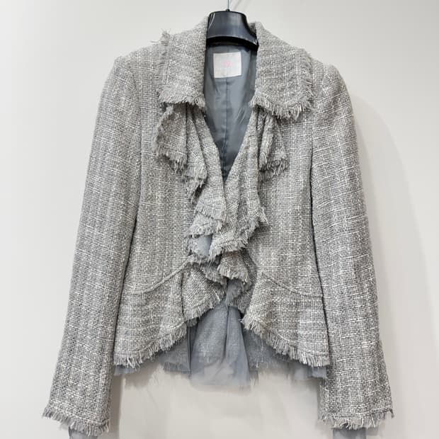 [피조물빈티지] 빈티지 러플 트위드 자켓