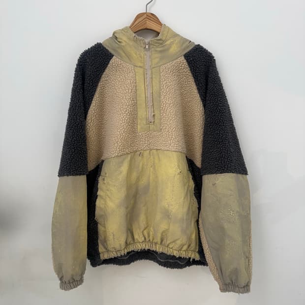 빈티지 나일론 양털 아노락