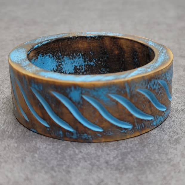 vintage wood bangle