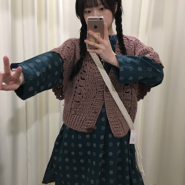 모리 레아어드 크로쉐 가디건