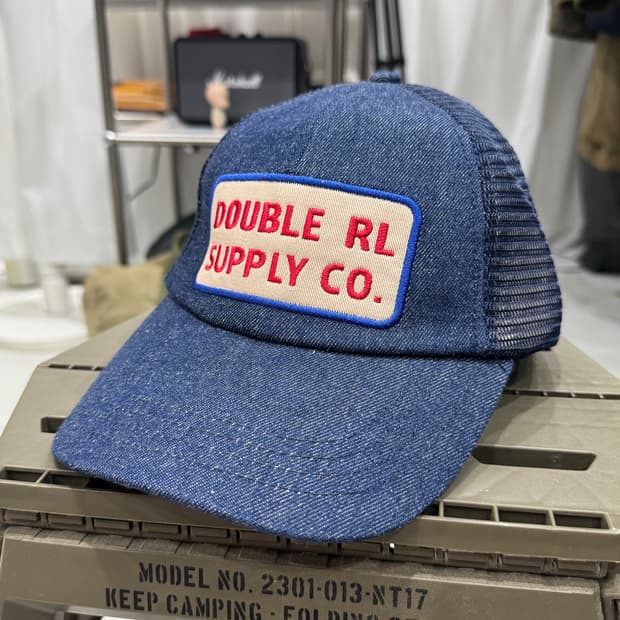 RRL 서플라이 코 데님 메쉬 트러커 캡