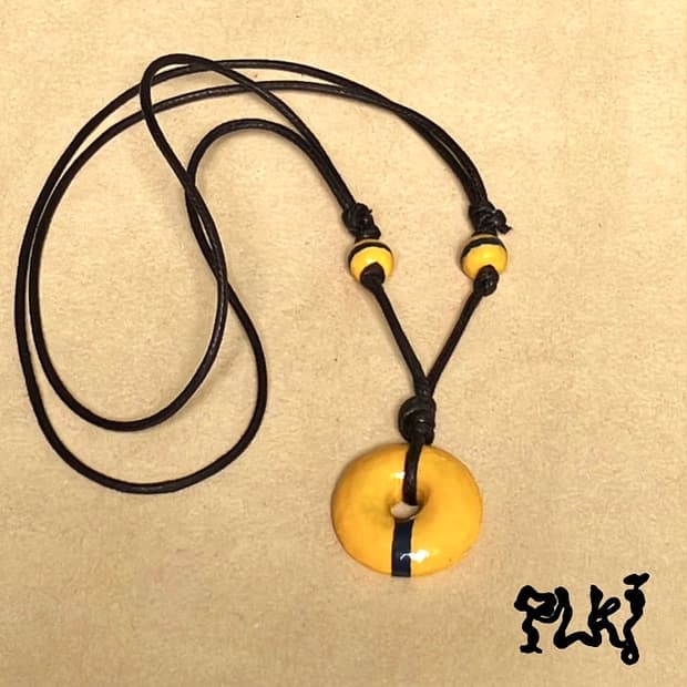 핸드메이드 길이조절 매듭목걸이 | 디스코 펜던트 레이어드 목걸이