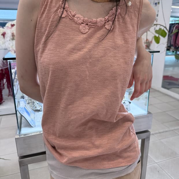 gold dots tank top