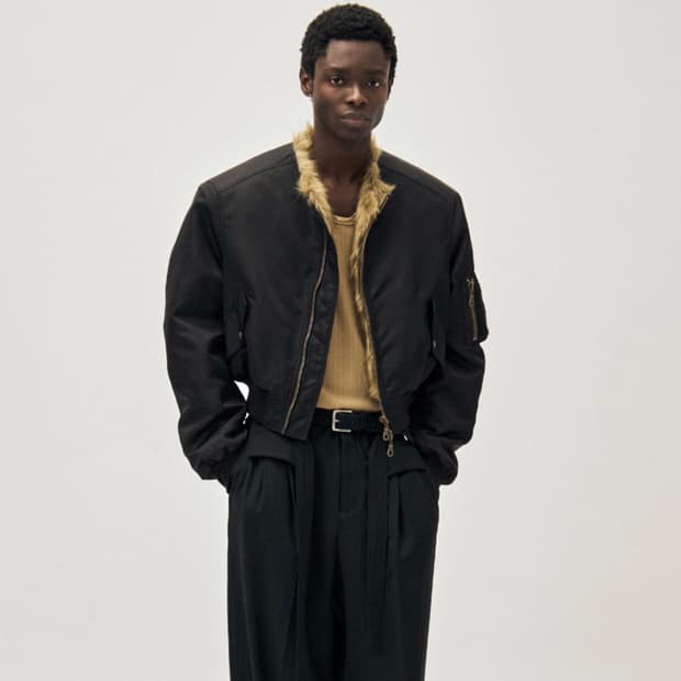 노이어 샤기 퍼 ma-1 크롭 자켓 마원 새상품