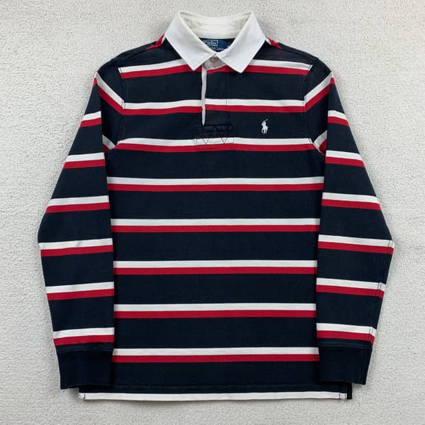 폴로 랄프로렌 포니로고 스트라이프 럭비 티셔츠 