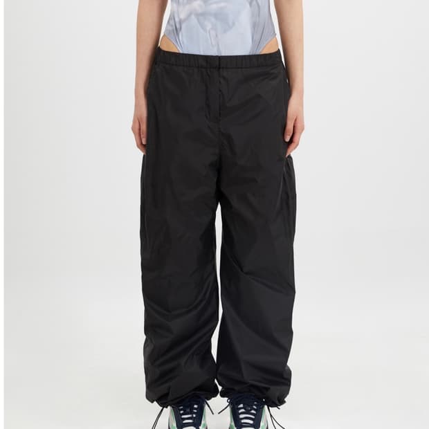 AMOMENTO Shirred Pants_Black